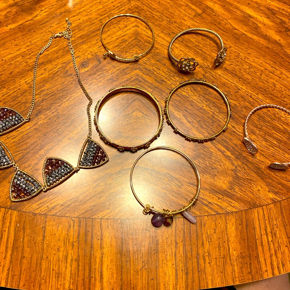 6 bracelets and 1 necklace